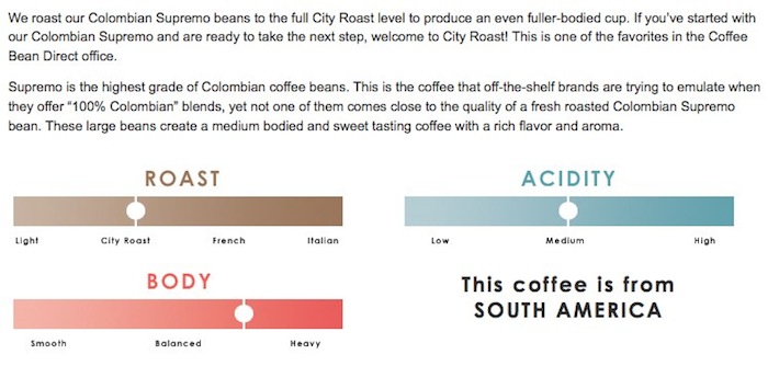 City Roast Colombian Supremo - Coffee Bean Direct