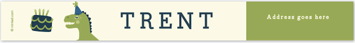 Dinosaur address label