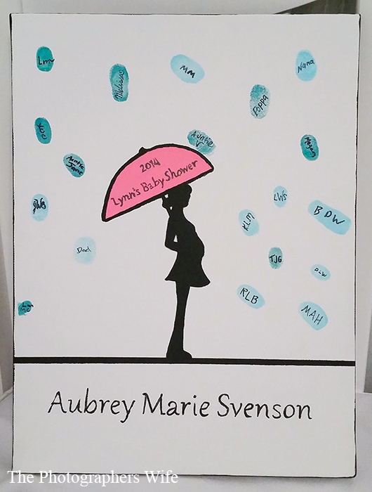 Baby Shower Raindrop Canvas